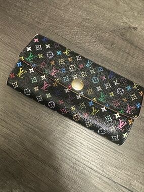 Louis Vuitton Black Murakami Monogram Long Wallet